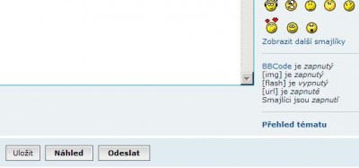 Tlačítka &quot;Uložit&quot;, &quot;Náhled&quot;, &quot;Odeslat&quot; - Pro zvětšení klikni