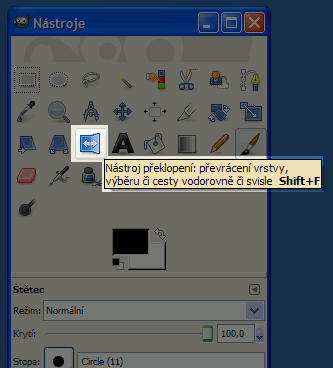 V GIMPu je to takhle