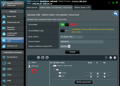 Nastavení práv přístupu