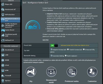Nastavení QoS