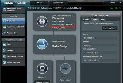 Rychlost WiFi &quot;linky&quot;