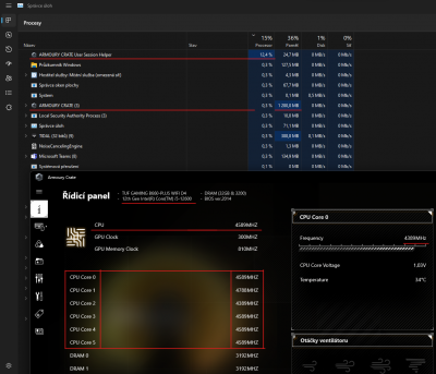 Asus Armoury Crate v. 5.4.8.0 - CPU