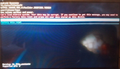 Cant load android system.